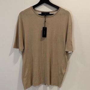 rag & bone Beige Short Sleeve Knit Tee